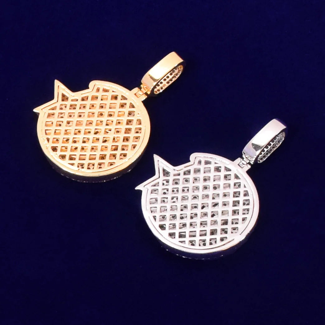 Gold Color Star Shape Pendant Street Necklace Copper Plated Charm Cubic Zircon Men's Hip Hop Rock Jewelry