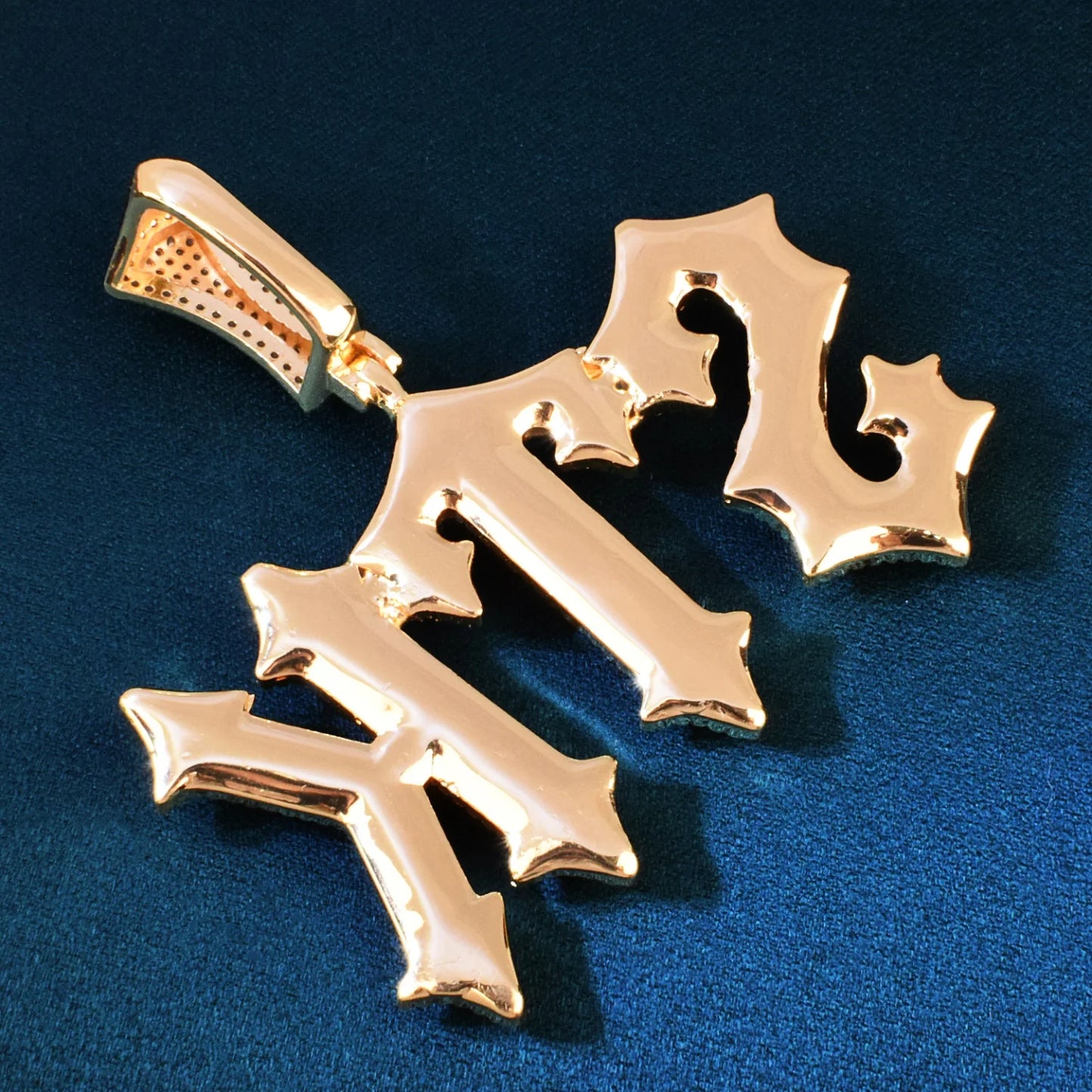CUC Custom Name Brush Script Letter Pendant Chain Women Men HipHop Necklace Iced Out Zircon Customized Rock Rapper Jewelry